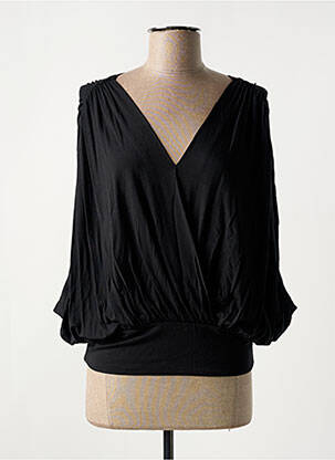 Top tissage jersey manches 3/4 noir LES P'TITES BOMBES femme