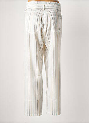 Pantalon droit tissage popeline taille normale beige FREEMAN T.PORTER femme