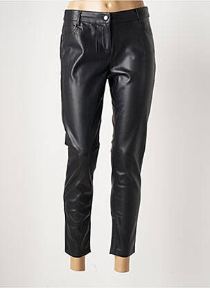 Pantalon 7/8 fermeture zippée sous rabat boutonné taille normale noir LES P'TITES BOMBES femme