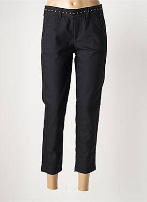 Pantalon droit taille à pinces taille basse noir FREEMAN T.PORTER femme