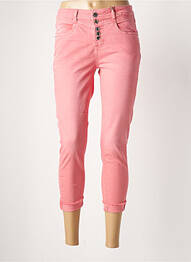Jeans coupe slim stretch taille haute rose STREET ONE femme