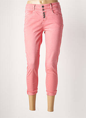Jeans coupe slim stretch taille haute rose STREET ONE femme