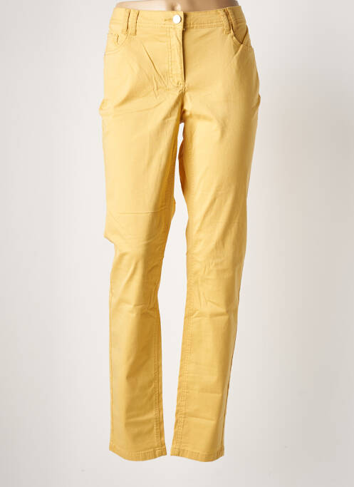 Jeans coupe slim taille normale taille normale jaune BRANDTEX femme
