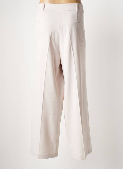 Pantalon large fermeture zippée sous rabat boutonné taille haute gris TOM TAILOR femme