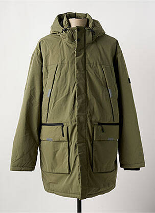 Parka finition intérieure doublure satiné sans capuche vert CAMBRIDGE homme