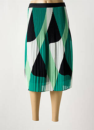 Jupe mi-longue taille élastique vert STREET ONE femme