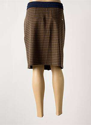 Jupe mi-longue coupe droite marron CECIL femme