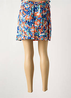 Mini-jupe taille élastique bleu MOLLY BRACKEN femme