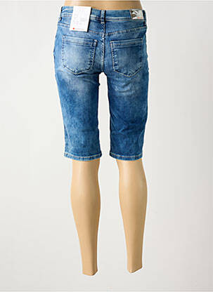 Bermuda fermeture zippée sous rabat boutonné bleu STREET ONE femme