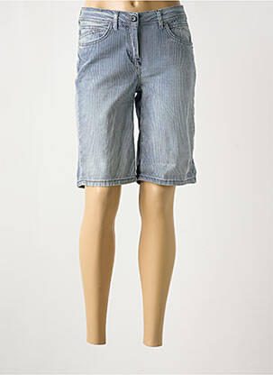 Bermuda coupe droite bleu CECIL femme