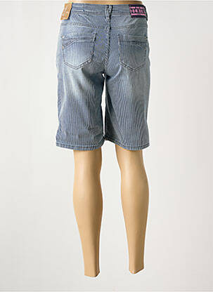 Bermuda coupe droite bleu CECIL femme
