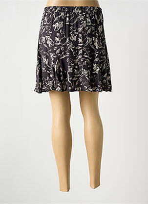 Jupe courte taille élastique gris YAYA femme