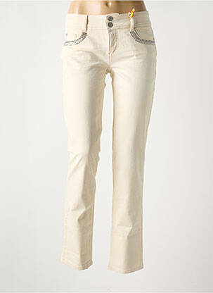 Pantalon slim poches beige STREET ONE femme