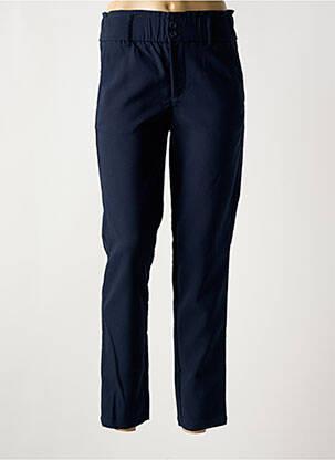 Pantalon droit taille élastique bleu STREET ONE femme