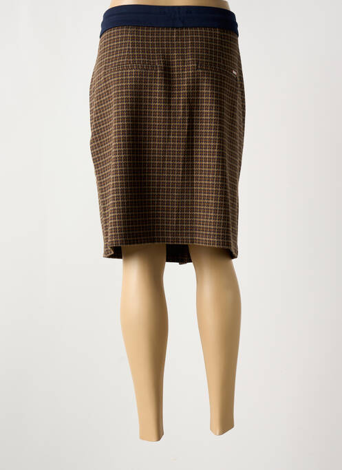 Jupe mi-longue marron CECIL pour femme