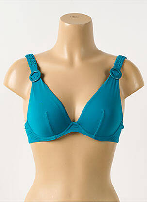 Haut de maillot de bain stretch haut soutien-gorge emboitant bleu AUBADE femme