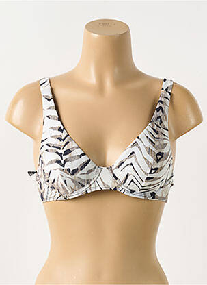 Haut de maillot de bain stretch haut soutien-gorge emboitant beige AUBADE femme