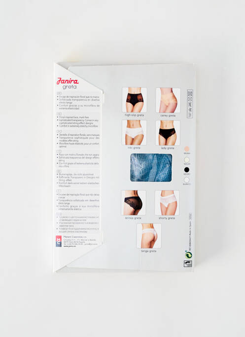 Culotte tissage dentelle bleu JANIRA femme