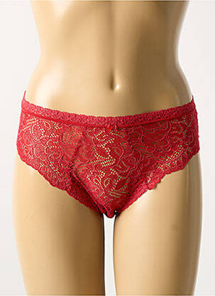 Culotte tissage dentelle rouge JANIRA femme