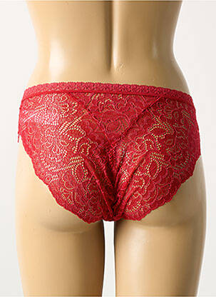 Culotte tissage dentelle rouge JANIRA femme