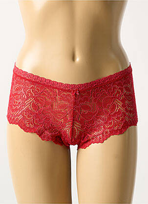 Shorty tissage dentelle rouge JANIRA femme