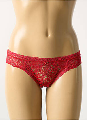 Tanga tissage dentelle rouge JANIRA femme
