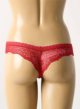 Tanga tissage dentelle rouge JANIRA femme