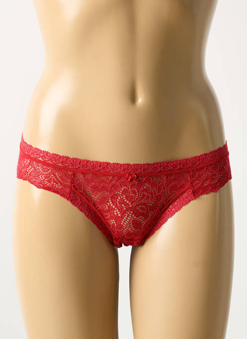 Tanga tissage dentelle rouge JANIRA femme