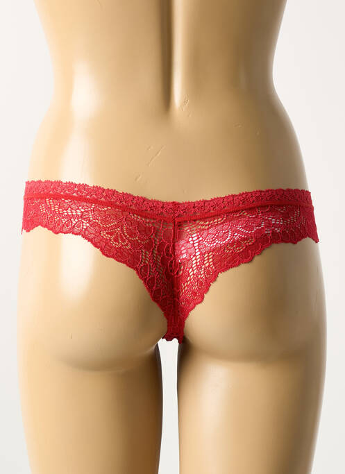 Tanga tissage dentelle rouge JANIRA femme