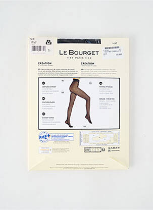 Collants imprimé fantaisie noir LE BOURGET femme