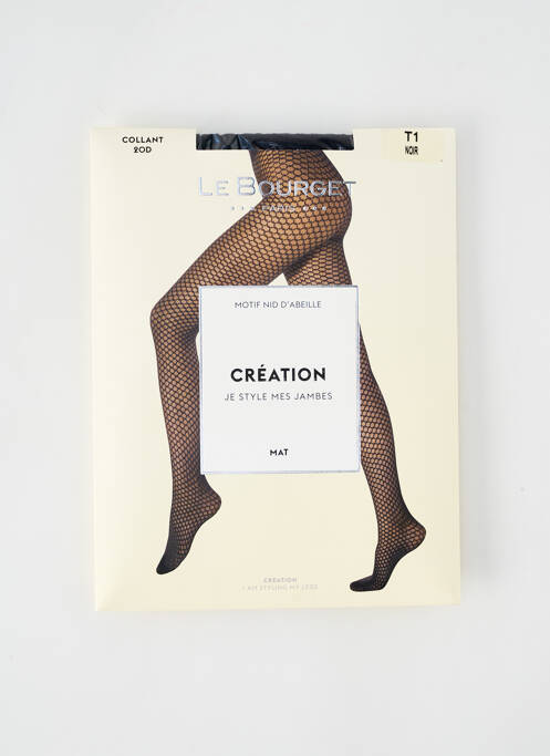 Collants imprimé fantaisie noir LE BOURGET femme