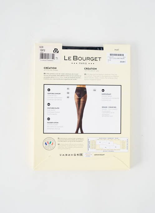 Collants noir LE BOURGET pour femme