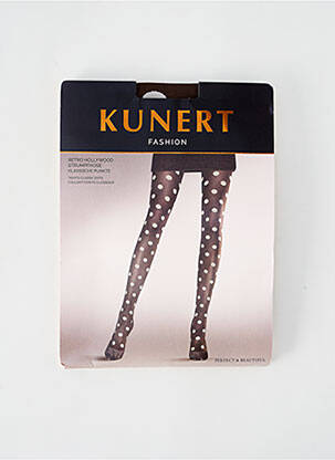 Collants imprimé pois marron KUNERT femme