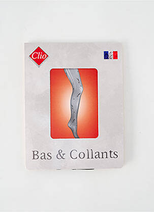Collants imprimé fantaisie noir CLIO femme