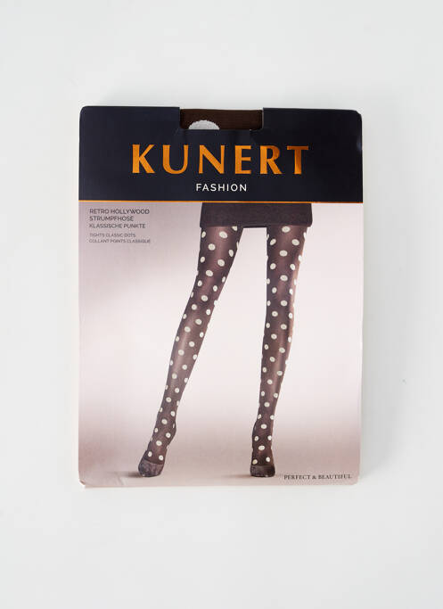 Collants imprimé pois marron KUNERT femme