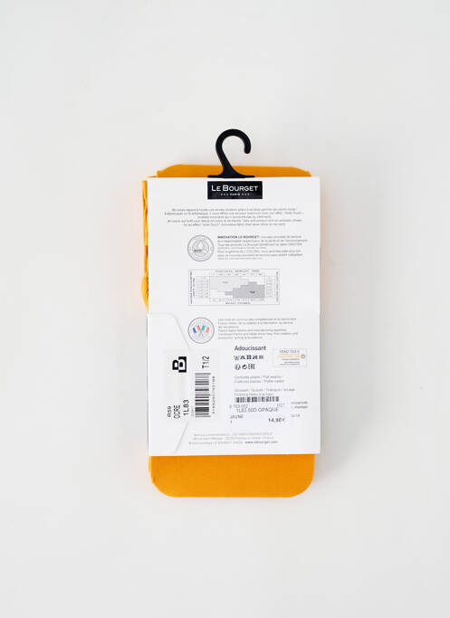 Collants jaune LE BOURGET pour femme