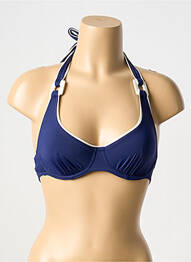 Haut de maillot de bain stretch haut soutien-gorge balconnet bleu AUBADE femme