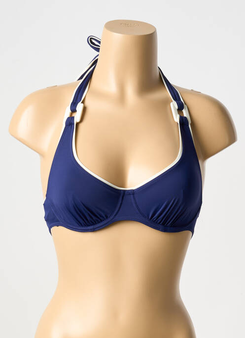 Haut de maillot de bain stretch haut soutien-gorge balconnet bleu AUBADE femme