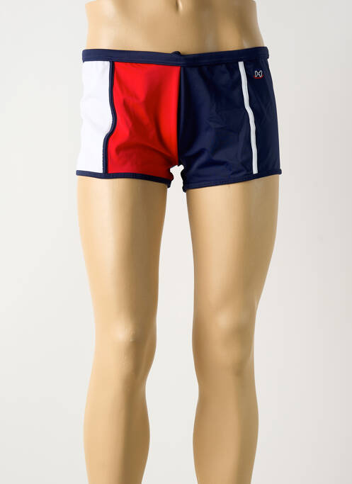 Short de bain tissage popeline rouge HOM homme