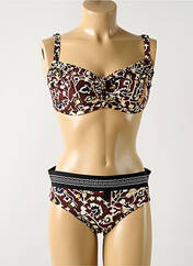 Maillot de bain 2 pièces marron LIDEA pour femme seconde vue