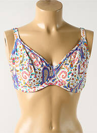 Haut de maillot de bain stretch haut soutien-gorge emboitant blanc FREYA femme