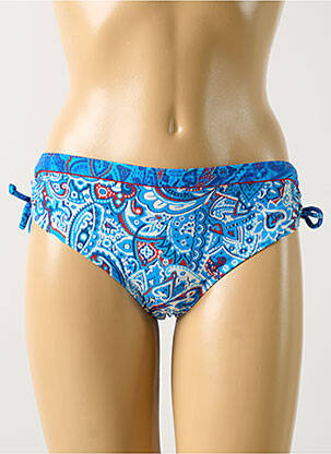 Bas de maillot de bain imprimé fantaisie culotte bleu OLYMPIA femme