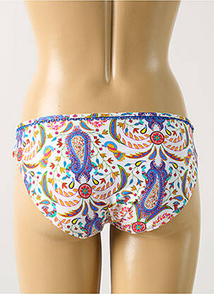 Bas de maillot de bain imprimé fantaisie culotte blanc FREYA femme