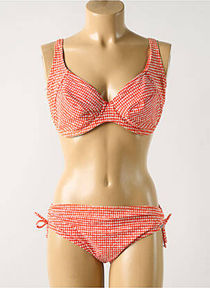 Maillot de bain 2 pièces stretch haut soutien-gorge emboitant rouge SUNFLAIR femme
