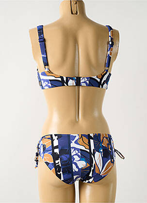 Maillot de bain 2 pièces stretch haut soutien-gorge emboitant bleu OLYMPIA femme