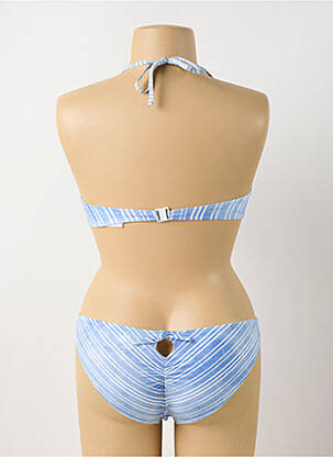 Maillot de bain 2 pièces stretch haut bandeau bleu WATERCULT femme