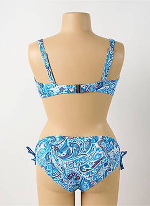 Maillot de bain 2 pièces stretch haut soutien-gorge emboitant bleu OLYMPIA femme