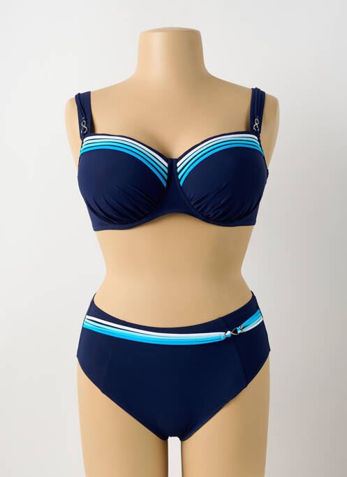 Maillot de bain 2 pièces bleu LIDEA pour femme
