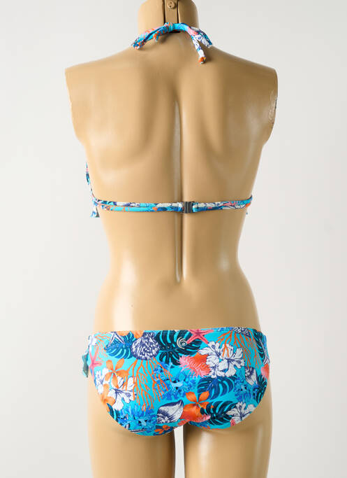 Maillot de bain 2 pièces bleu OLYMPIA pour femme