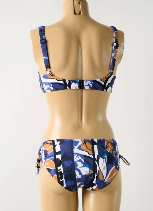 Maillot de bain 2 pièces bleu OLYMPIA pour femme